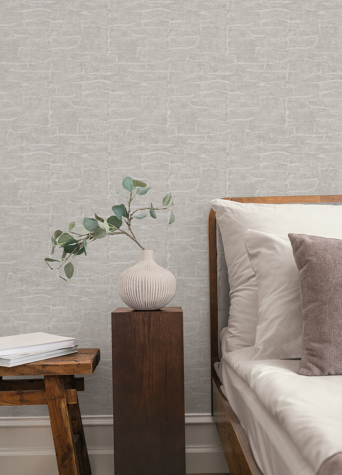 York Wallcoverings Sculpted Burlap Grey Textured Wallpaper 4