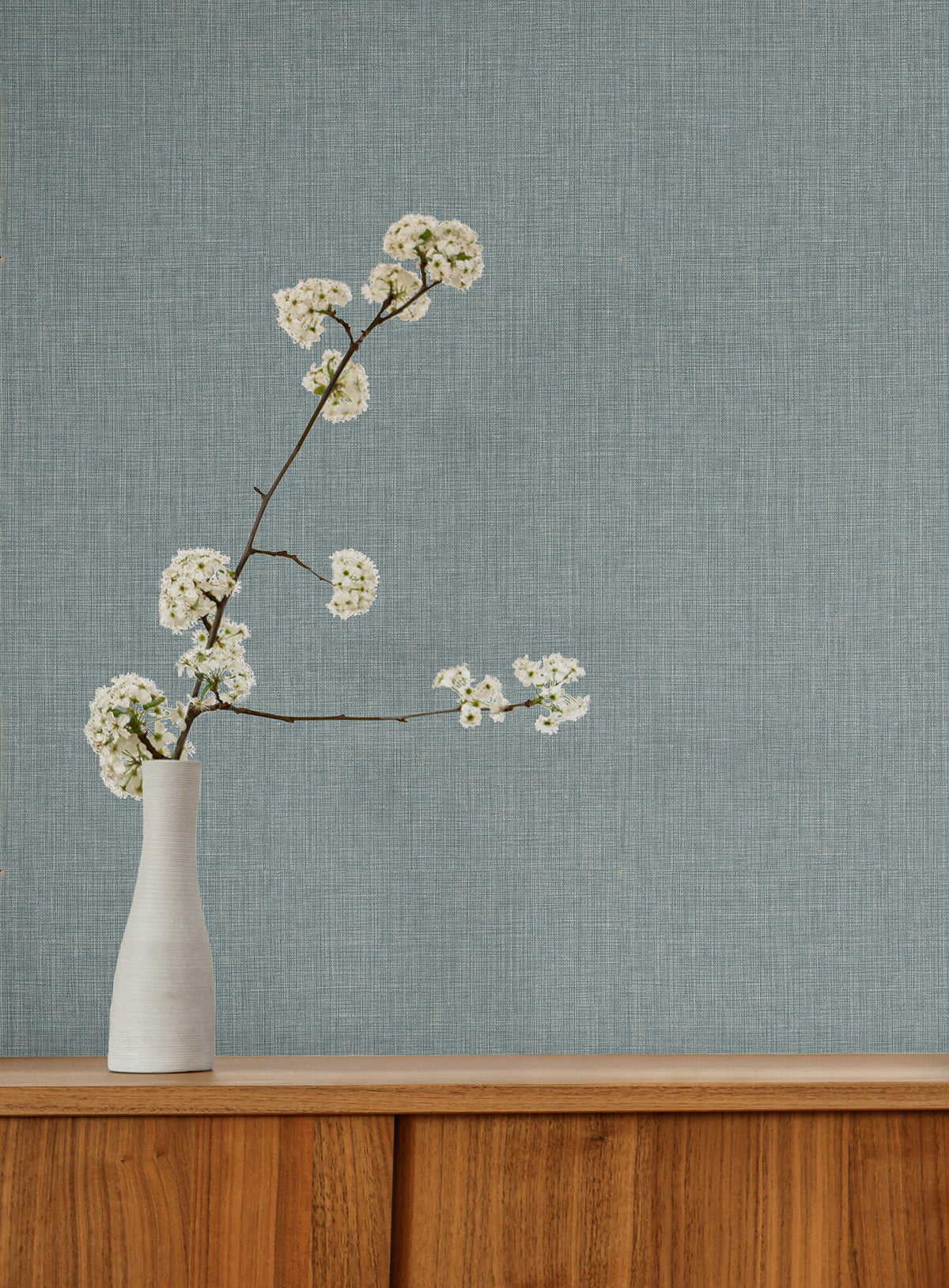 York Wallcoverings Egyptian Linen Denim Faux Fabric Wallpape