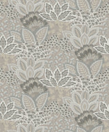 York Wallcoverings Catherine Taupe Botanical Wallpaper 4228-