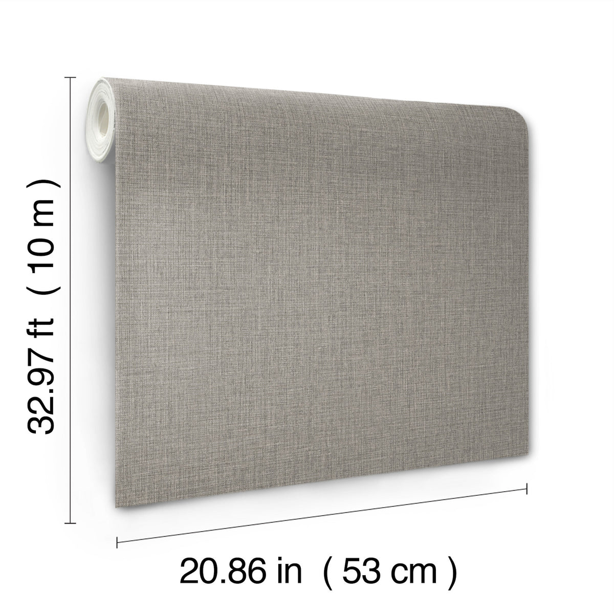 York Wallcoverings Egyptian Linen Ash Faux Fabric Wallpaper 