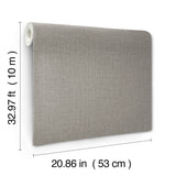 York Wallcoverings Egyptian Linen Ash Faux Fabric Wallpaper 