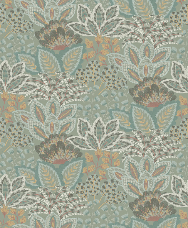 York Wallcoverings Catherine Sage Botanical Wallpaper 4228-8
