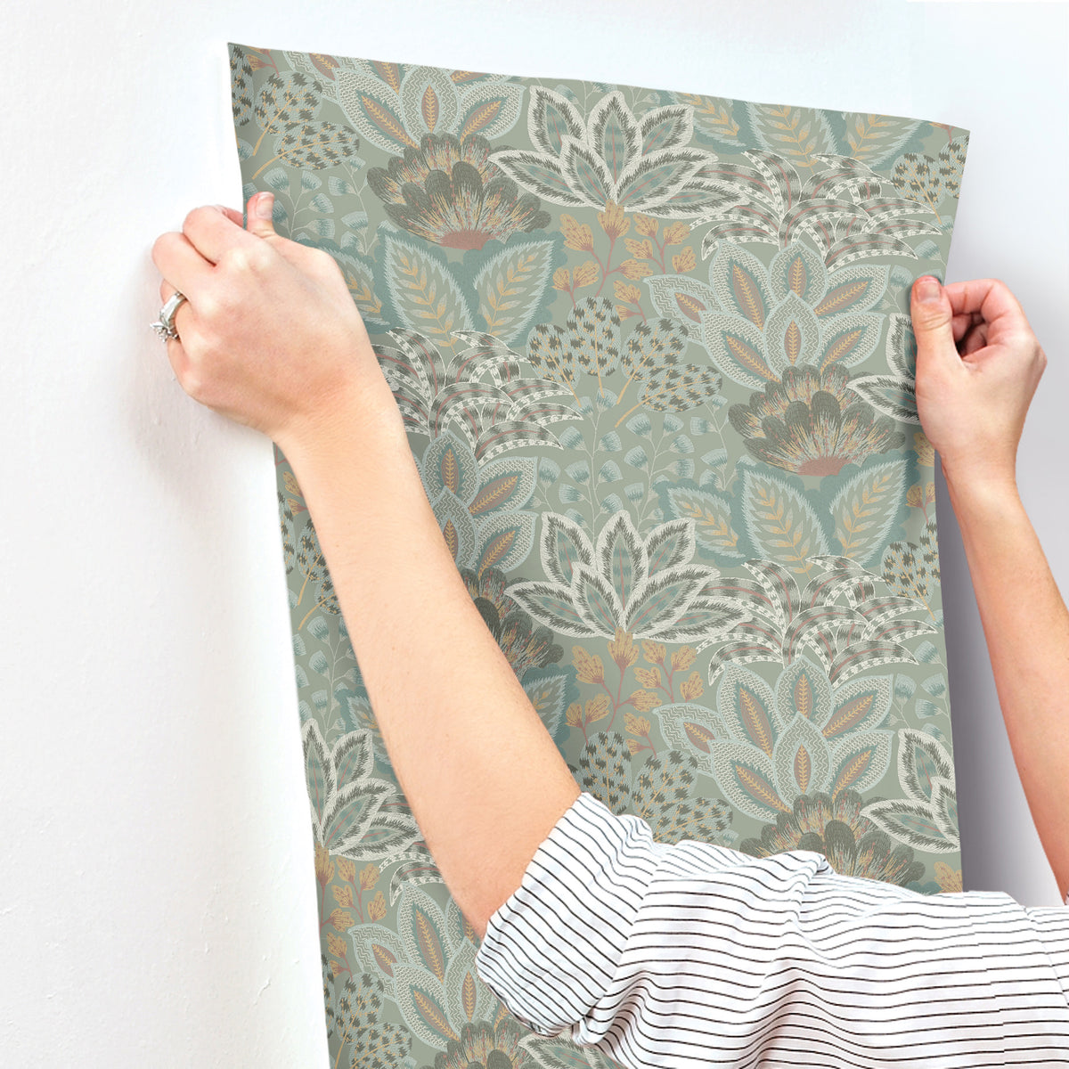 York Wallcoverings Catherine Sage Botanical Wallpaper 4228-8
