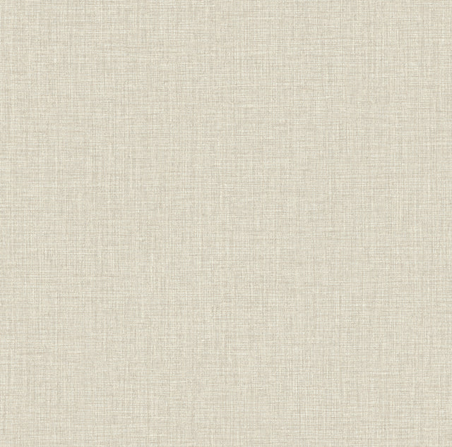 York Wallcoverings Egyptian Linen Cream Faux Fabric Wallpape