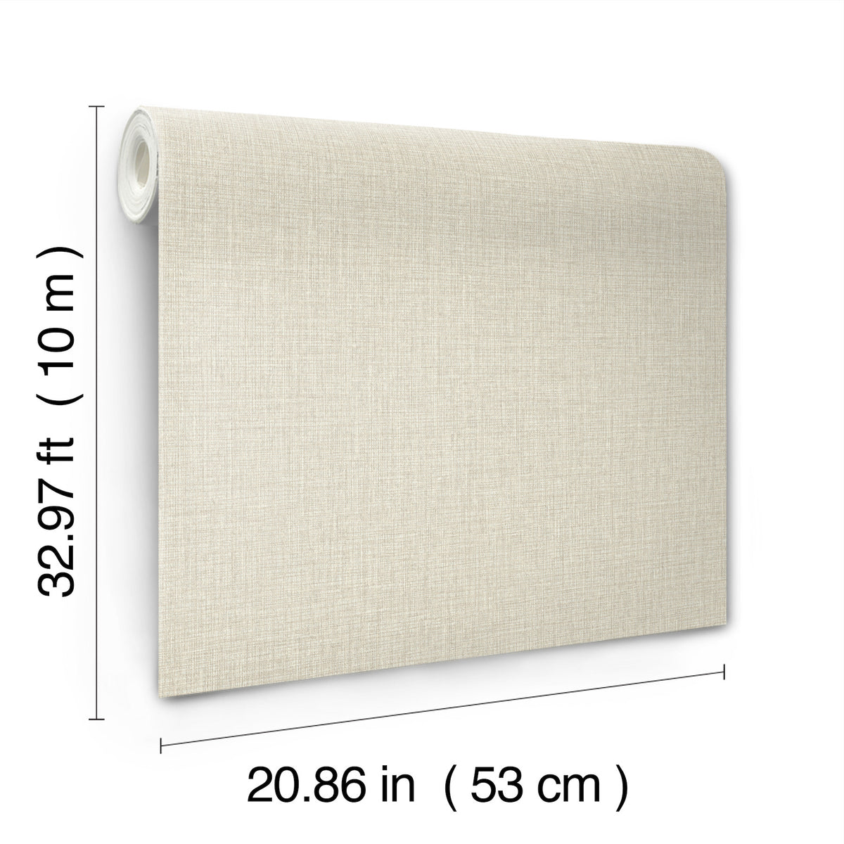 York Wallcoverings Egyptian Linen Cream Faux Fabric Wallpape