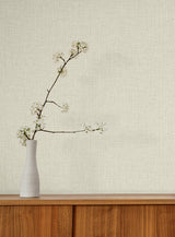 York Wallcoverings Egyptian Linen Cream Faux Fabric Wallpape