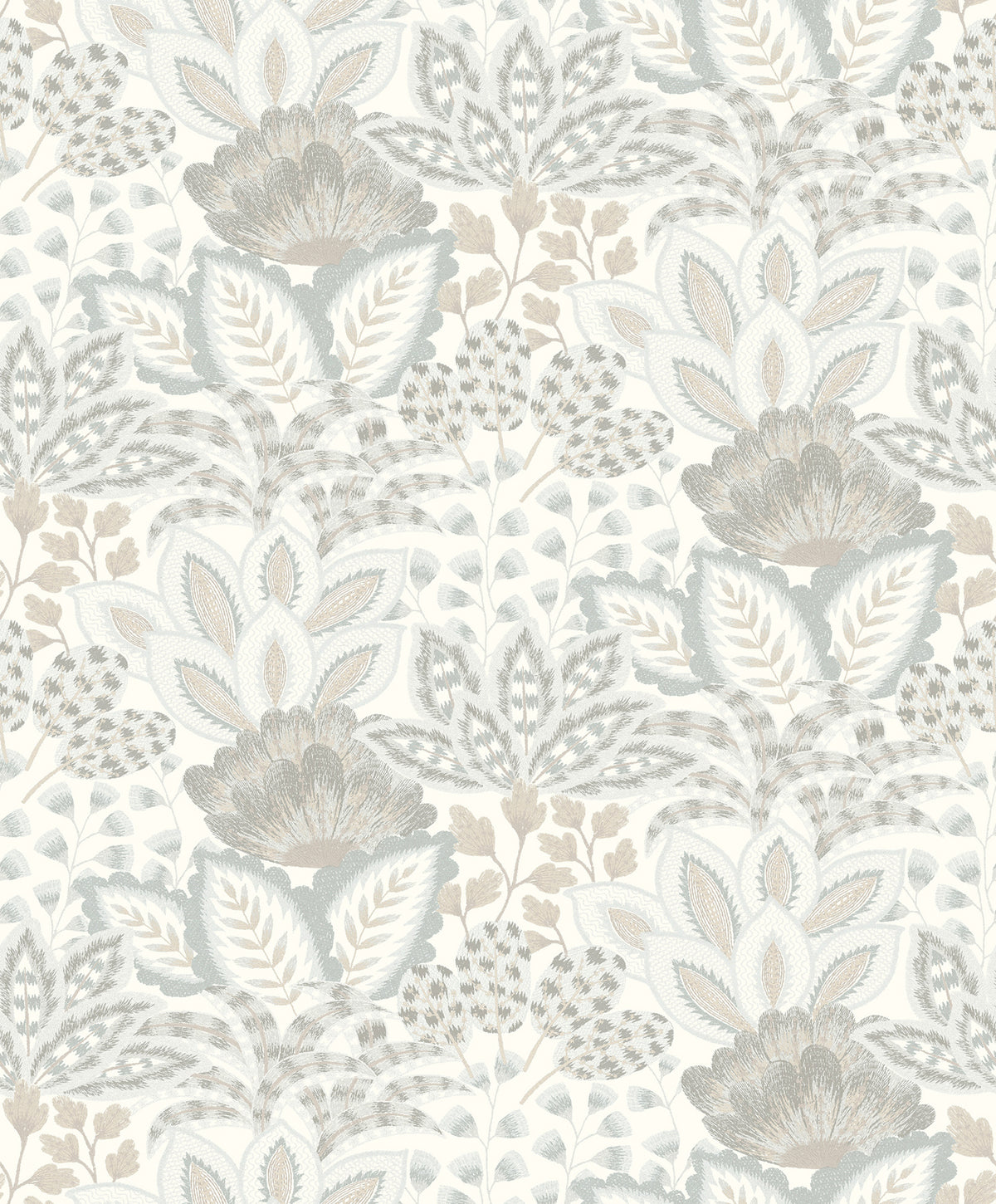 York Wallcoverings Catherine Ivory Botanical Wallpaper 4228-