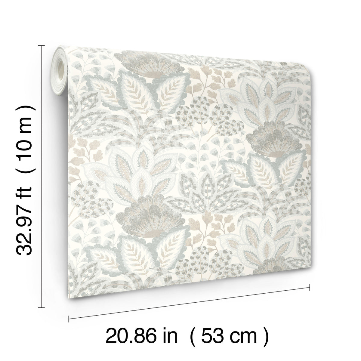 York Wallcoverings Catherine Ivory Botanical Wallpaper 4228-