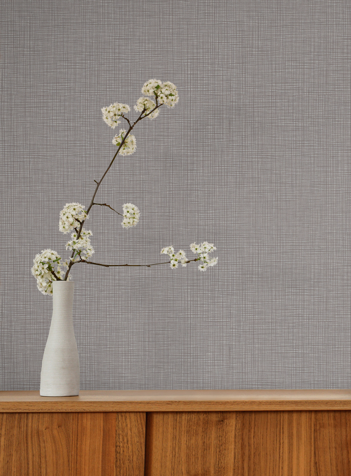 York Wallcoverings Egyptian Linen Sterling Faux Fabric Wallp