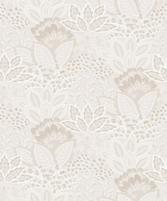 York Wallcoverings Catherine Pearl Botanical Wallpaper 4228-