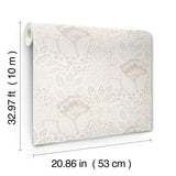 York Wallcoverings Catherine Pearl Botanical Wallpaper 4228-