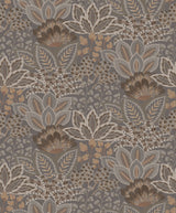 York Wallcoverings Catherine Chocolate Botanical Wallpaper 4