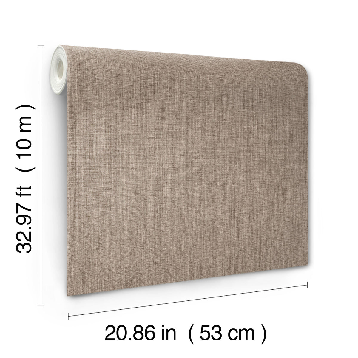 York Wallcoverings Egyptian Linen Brown Faux Fabric Wallpape