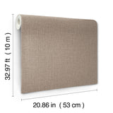 York Wallcoverings Egyptian Linen Brown Faux Fabric Wallpape