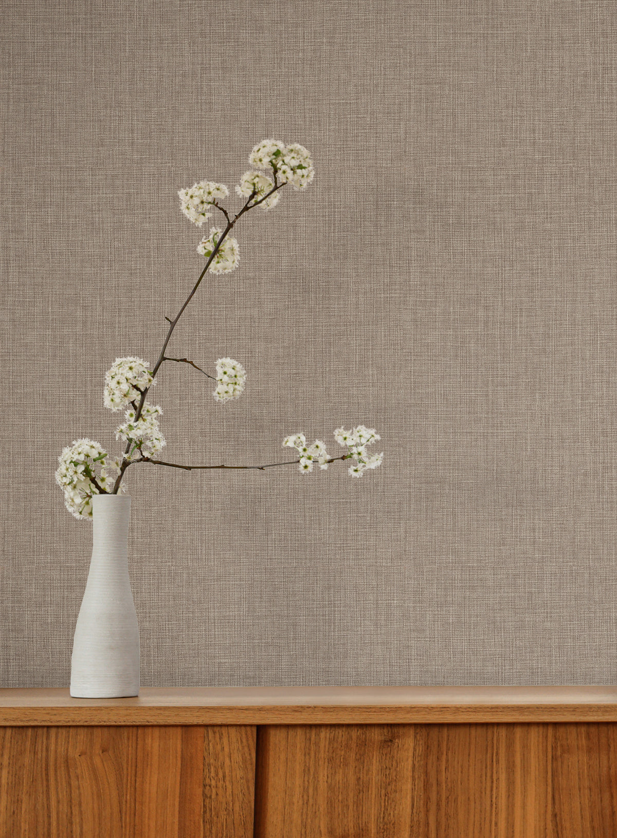 York Wallcoverings Egyptian Linen Brown Faux Fabric Wallpape