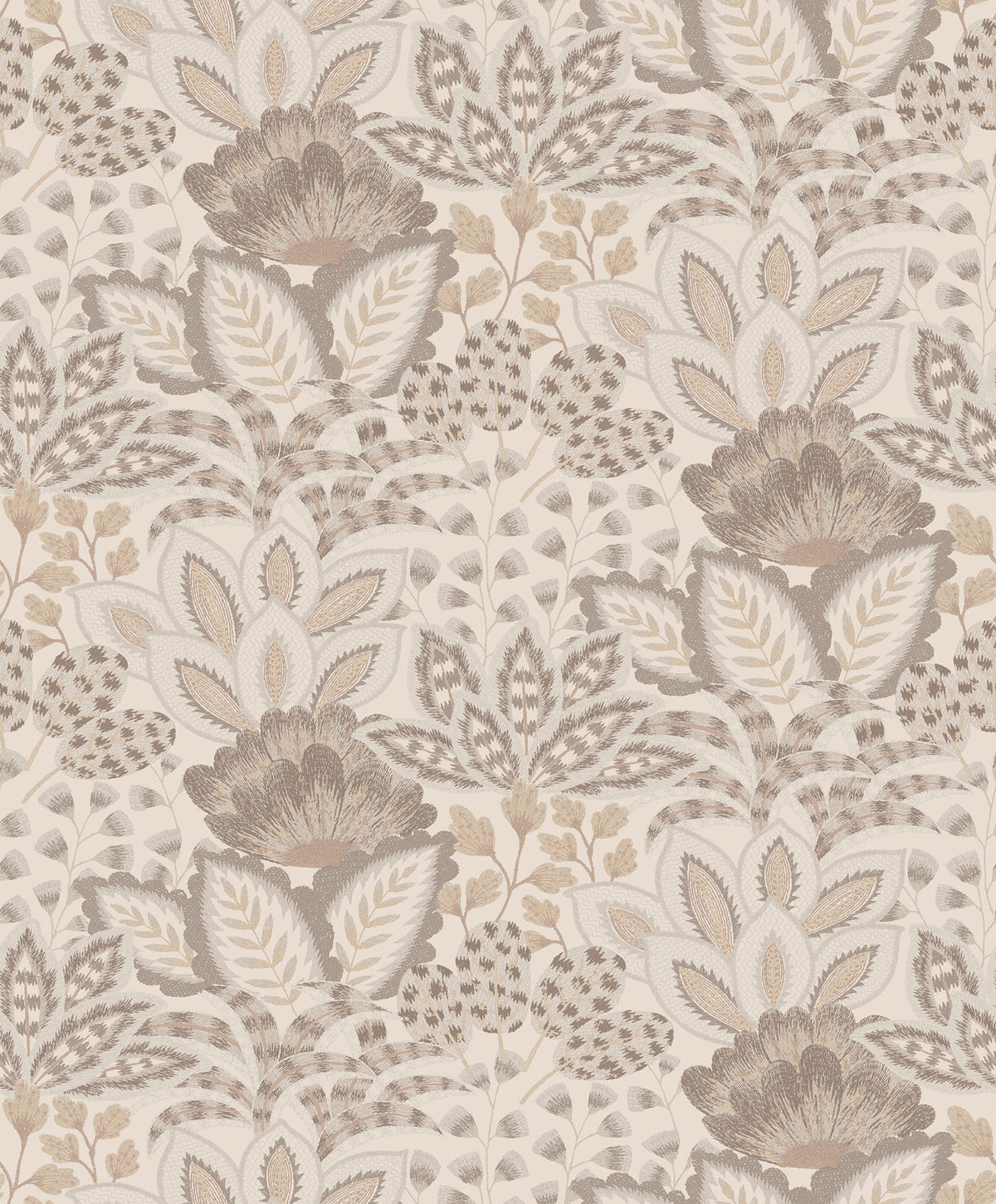 York Wallcoverings Catherine Neutral Botanical Wallpaper 422