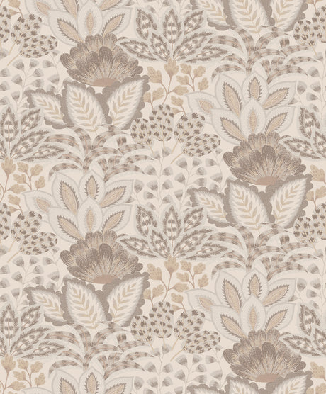 York Wallcoverings Catherine Neutral Botanical Wallpaper 422