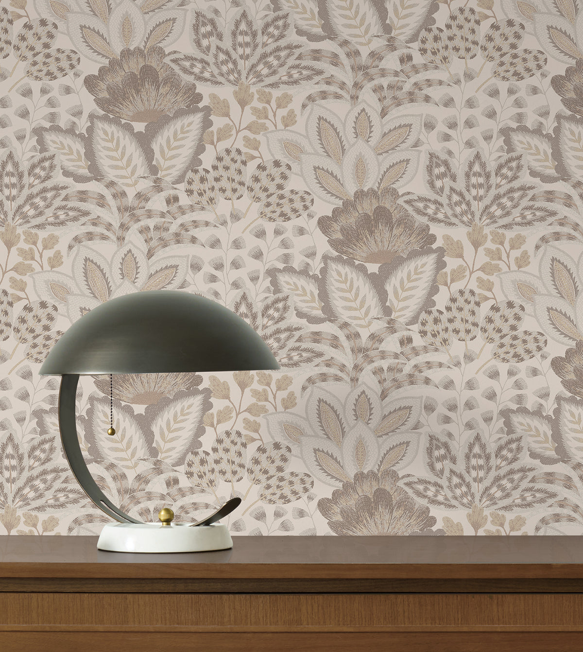 York Wallcoverings Catherine Neutral Botanical Wallpaper 422