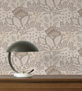 York Wallcoverings Catherine Neutral Botanical Wallpaper 422