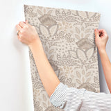 York Wallcoverings Catherine Neutral Botanical Wallpaper 422