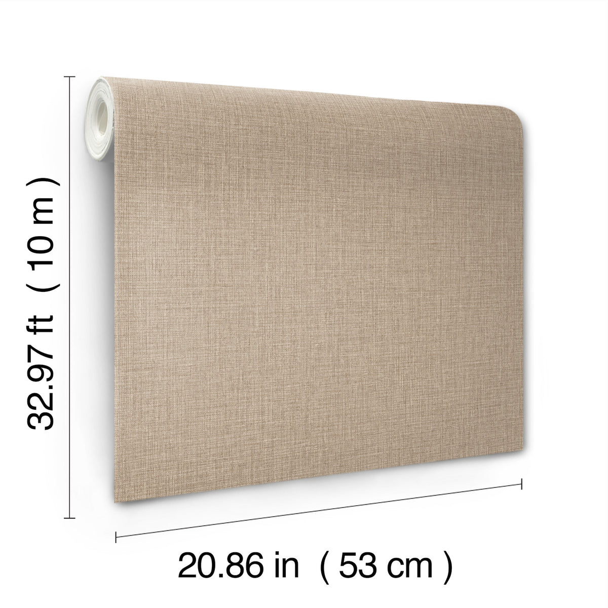 York Wallcoverings Egyptian Linen Light Brown Faux Fabric Wa