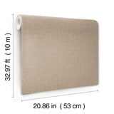 York Wallcoverings Egyptian Linen Light Brown Faux Fabric Wa