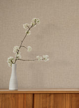 York Wallcoverings Egyptian Linen Light Brown Faux Fabric Wa