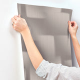 York Wallcoverings Silk Madras Grey Abstract Geometric Wallp
