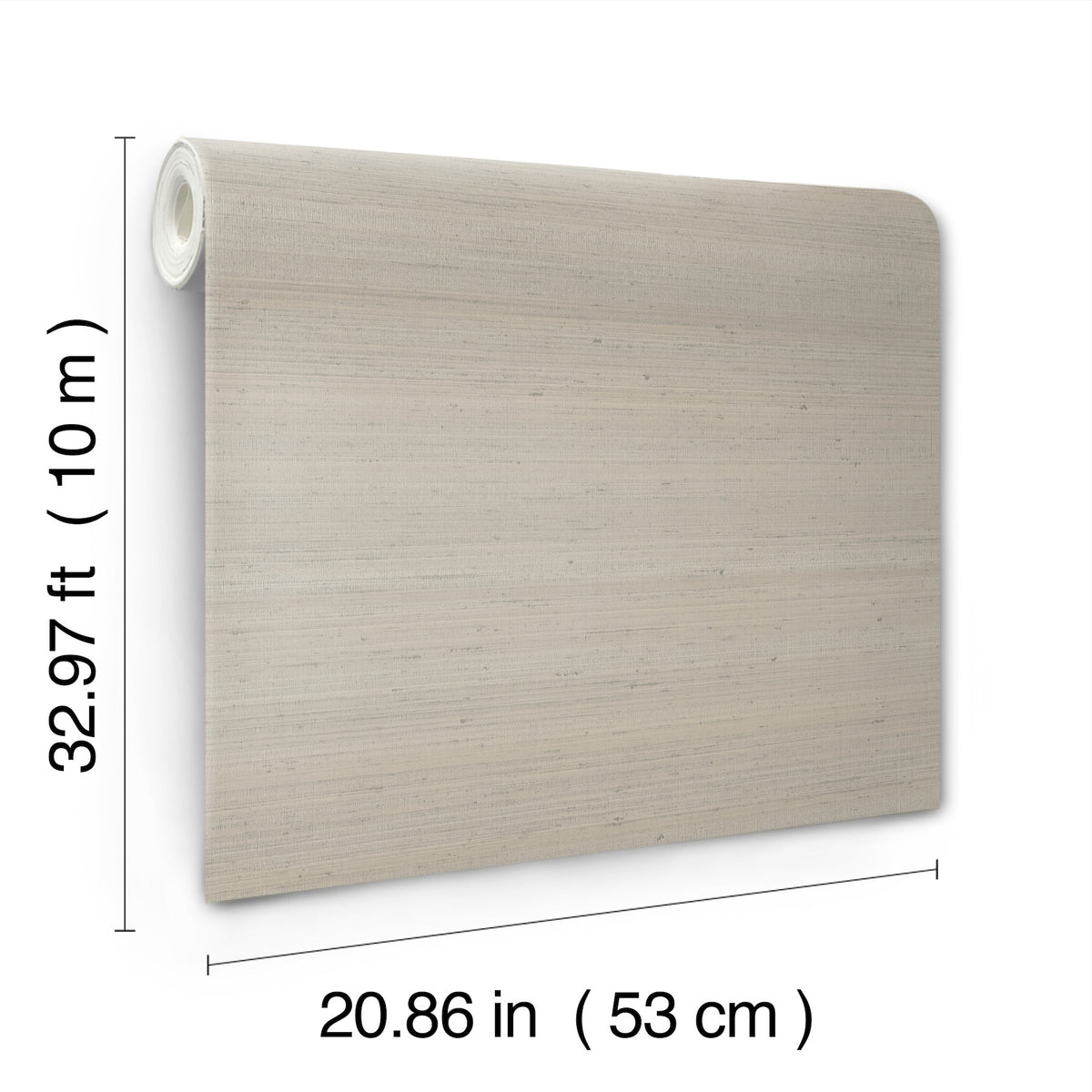 York Wallcoverings Fine Silk Taupe Faux Fabric Wallpaper 422