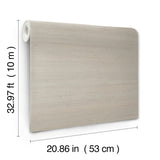 York Wallcoverings Fine Silk Taupe Faux Fabric Wallpaper 422