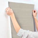 York Wallcoverings Fine Silk Taupe Faux Fabric Wallpaper 422