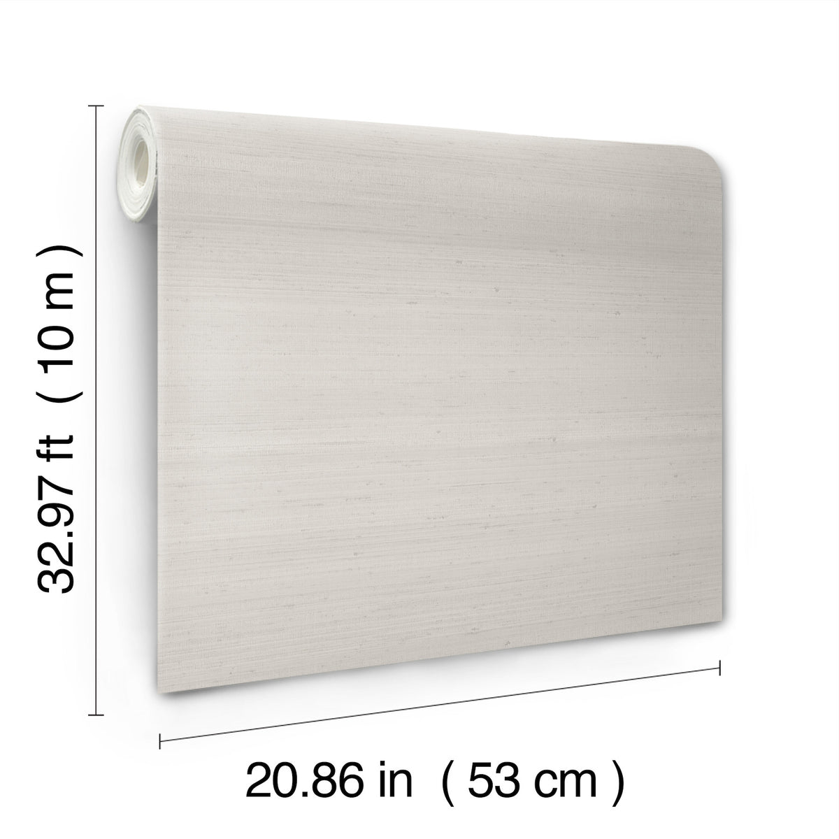 York Wallcoverings Fine Silk Light Grey Faux Fabric Wallpape
