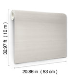 York Wallcoverings Fine Silk Light Grey Faux Fabric Wallpape