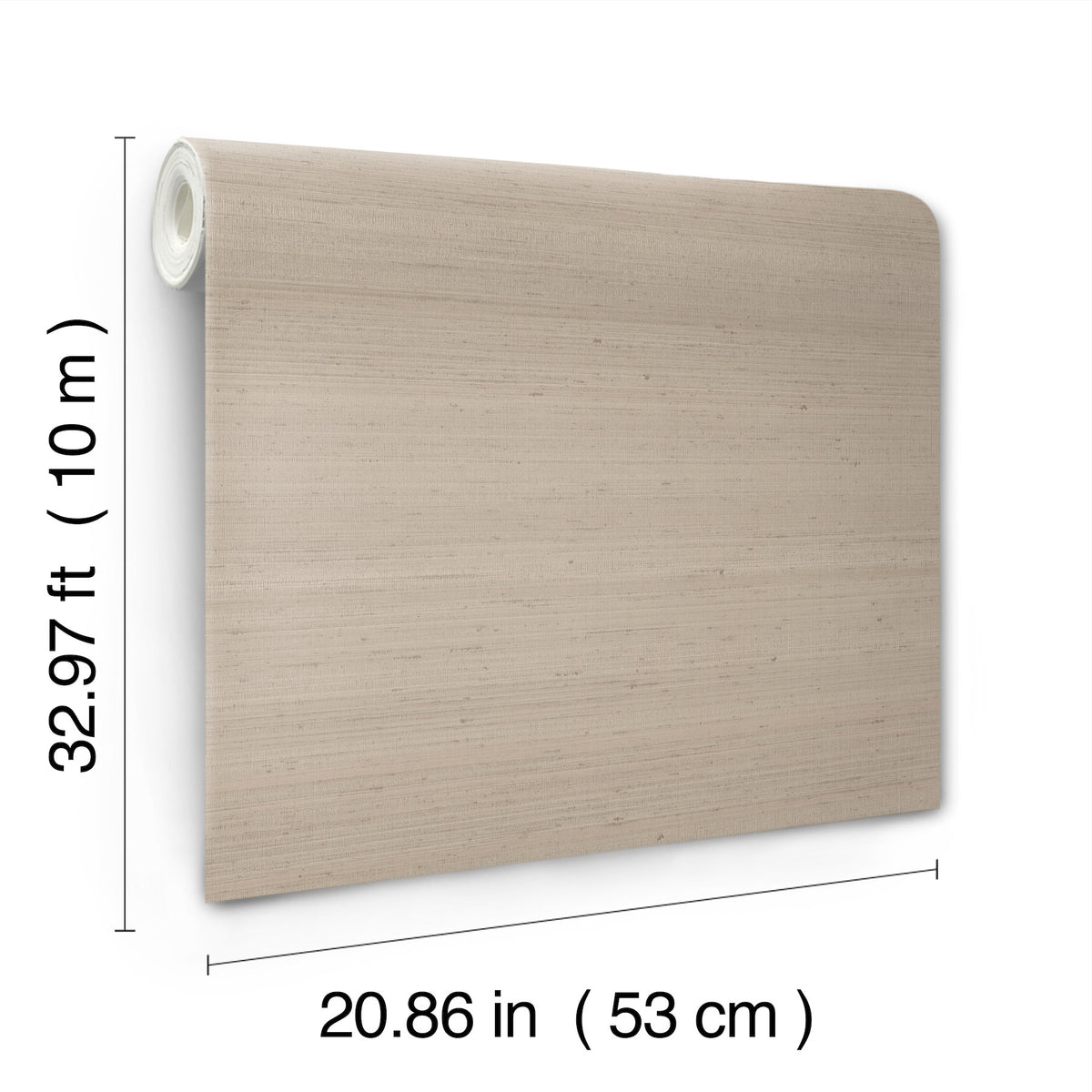 York Wallcoverings Fine Silk Light Brown Faux Fabric Wallpap
