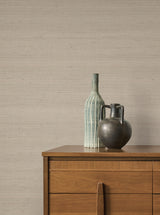 York Wallcoverings Fine Silk Light Brown Faux Fabric Wallpap
