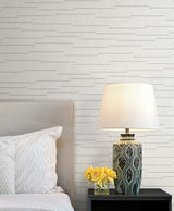 York Wallcoverings Latitude Ivory Striated Wallpaper 4228-84