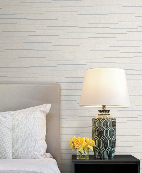 York Wallcoverings Latitude Ivory Striated Wallpaper 4228-84