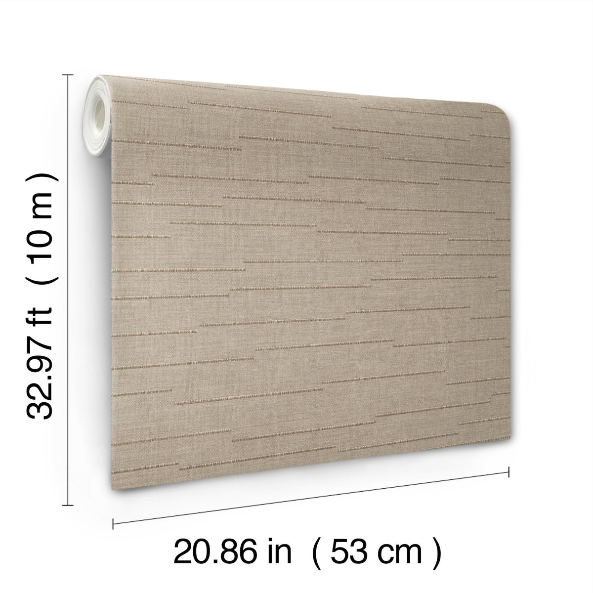 York Wallcoverings Latitude Taupe Striated Wallpaper 4228-84