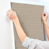 York Wallcoverings Latitude Taupe Striated Wallpaper 4228-84