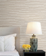 York Wallcoverings Latitude Beige Striated Wallpaper 4228-84