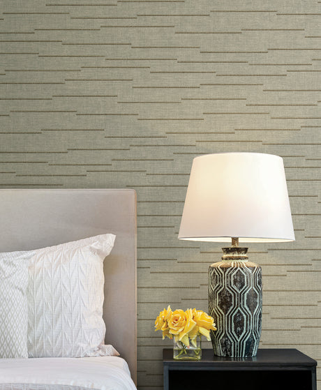 York Wallcoverings Latitude Neutral Striated Wallpaper 4228-