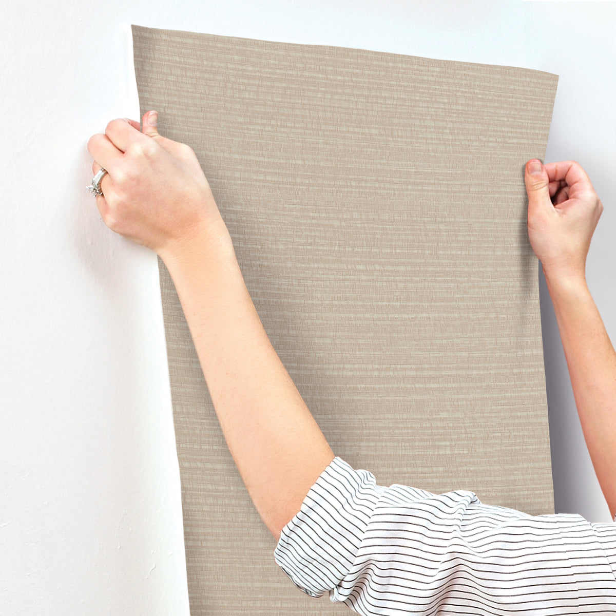 York Wallcoverings Sky Line Light Brown Textured Wallpaper 4