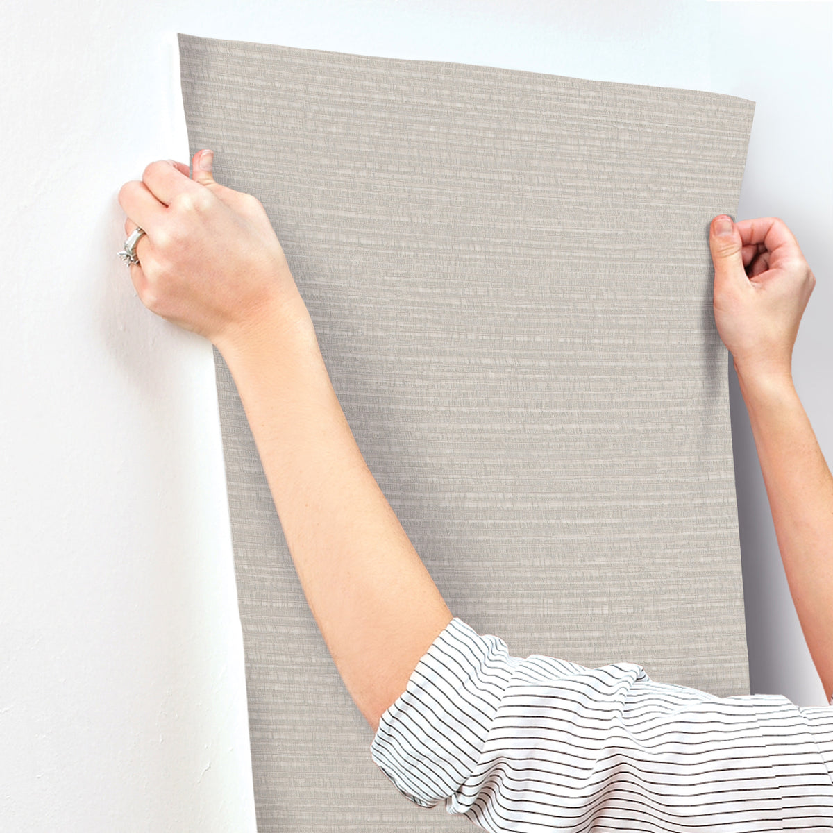 York Wallcoverings Sky Line Grey Textured Wallpaper 4228-841