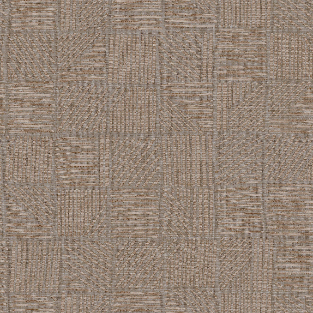 York Wallcoverings Chiseled Patchwork Brown Faux Fabric Wall