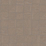 York Wallcoverings Chiseled Patchwork Brown Faux Fabric Wall