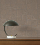 York Wallcoverings Chiseled Patchwork Brown Faux Fabric Wall