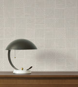 York Wallcoverings Chiseled Patchwork Beige Faux Fabric Wall