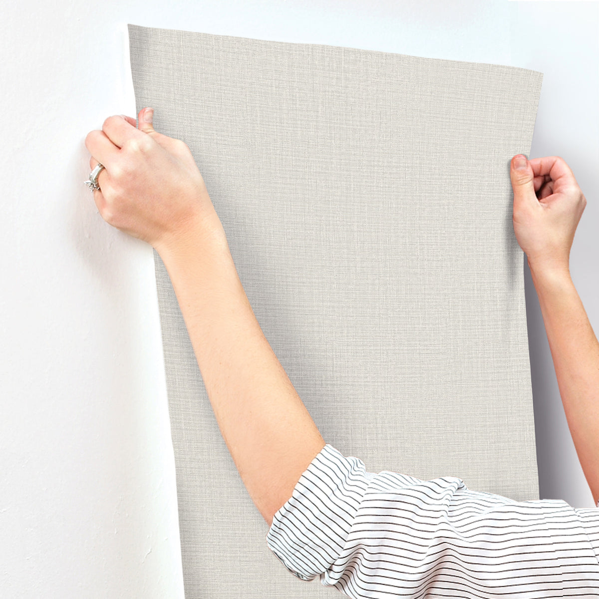 York Wallcoverings Georgette Beige Faux Fabric Wallpaper 422