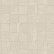 York Wallcoverings Chiseled Patchwork Neutral Faux Fabric Wa