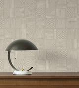 York Wallcoverings Chiseled Patchwork Neutral Faux Fabric Wa